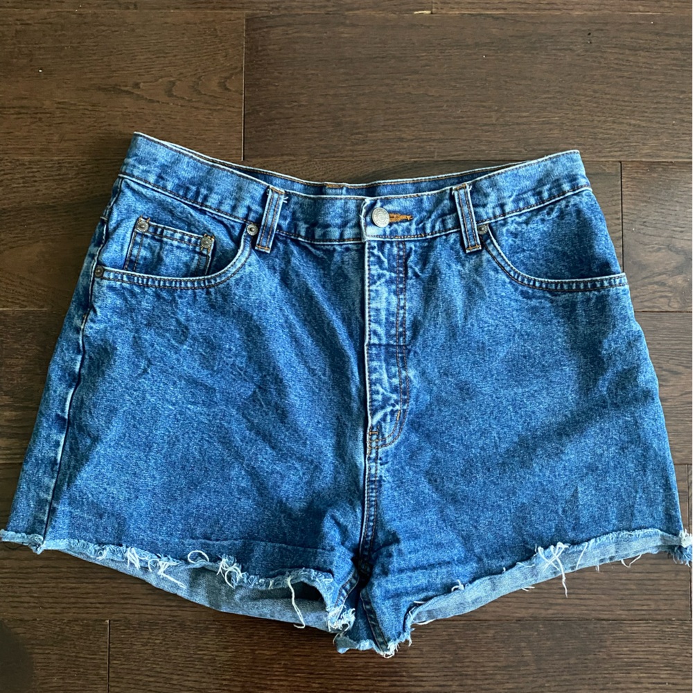 Bill Blass Distressed Blue Jean Shorts